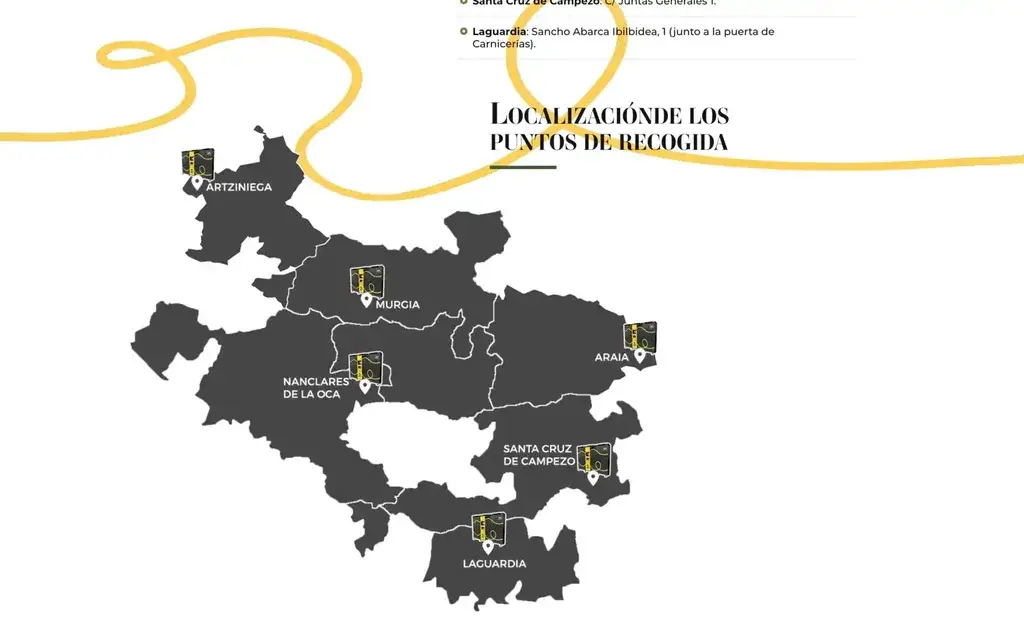 Landa Merkataritza - mapa de puntos de recogida