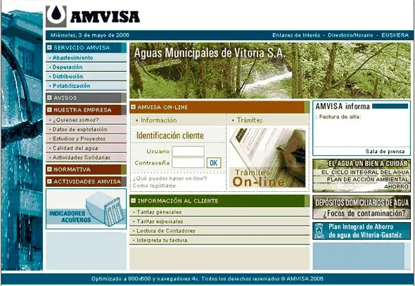AMVISA - sitio web
