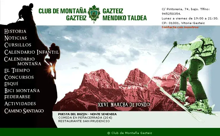 Club de Montaña Gazteiz - sitio web