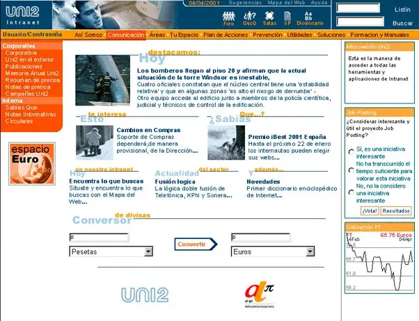 Uni2 Intranet - Qarana 2000-2002