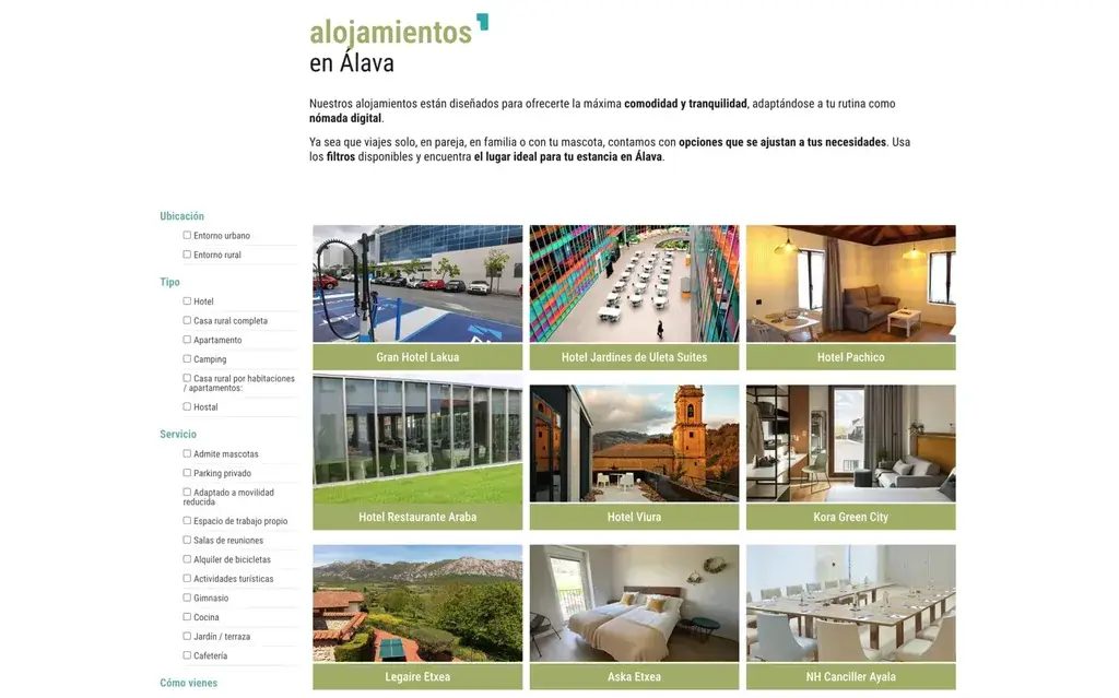 Work from Álava - listado de alojamientos y espacios